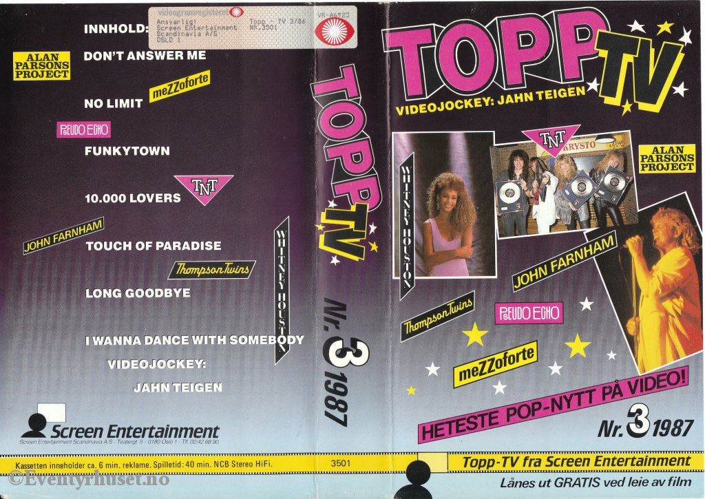Download / Stream: Topp Tv. 1987. Vol. 3. Vhs Big Box. Norwegian.