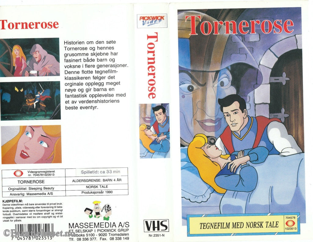 Download / Stream: Tornerose. 1990. Vhs. Norwegian Dubbing. Vhs