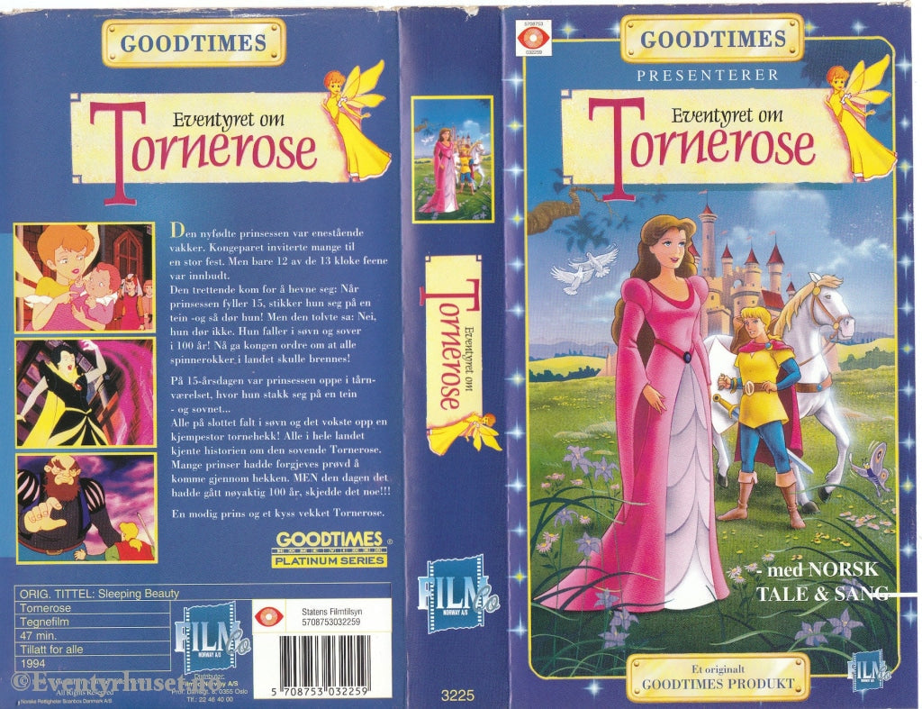 Download / Stream: Tornerose (Goodtimes Presenterer). 1994. Vhs. Norwegian Dubbing. Vhs