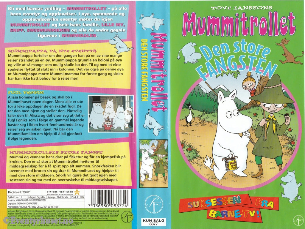 Download / Stream: Tove Jansson´s Mummitrollet - Den Store Fangsten (Moomin/mumintrollet). Vhs.