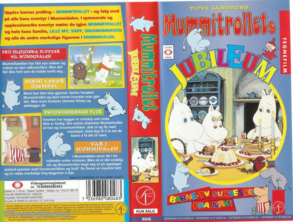 Download / Stream: Tove Jansson´s Mummitrollet - Jubileum (Moomin/mumintrollet). Vhs. Norwegian