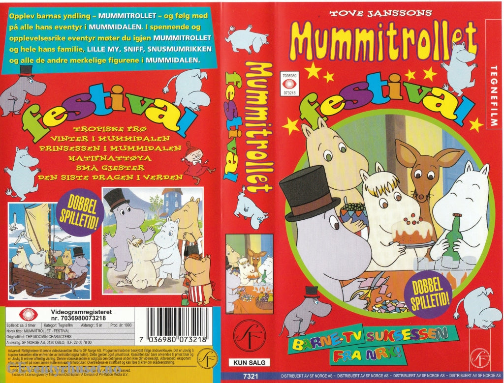 Download / Stream: Tove Jansson´s Mummitrollet - Festival (Moomin/mumintrollet). Vhs. Norwegian