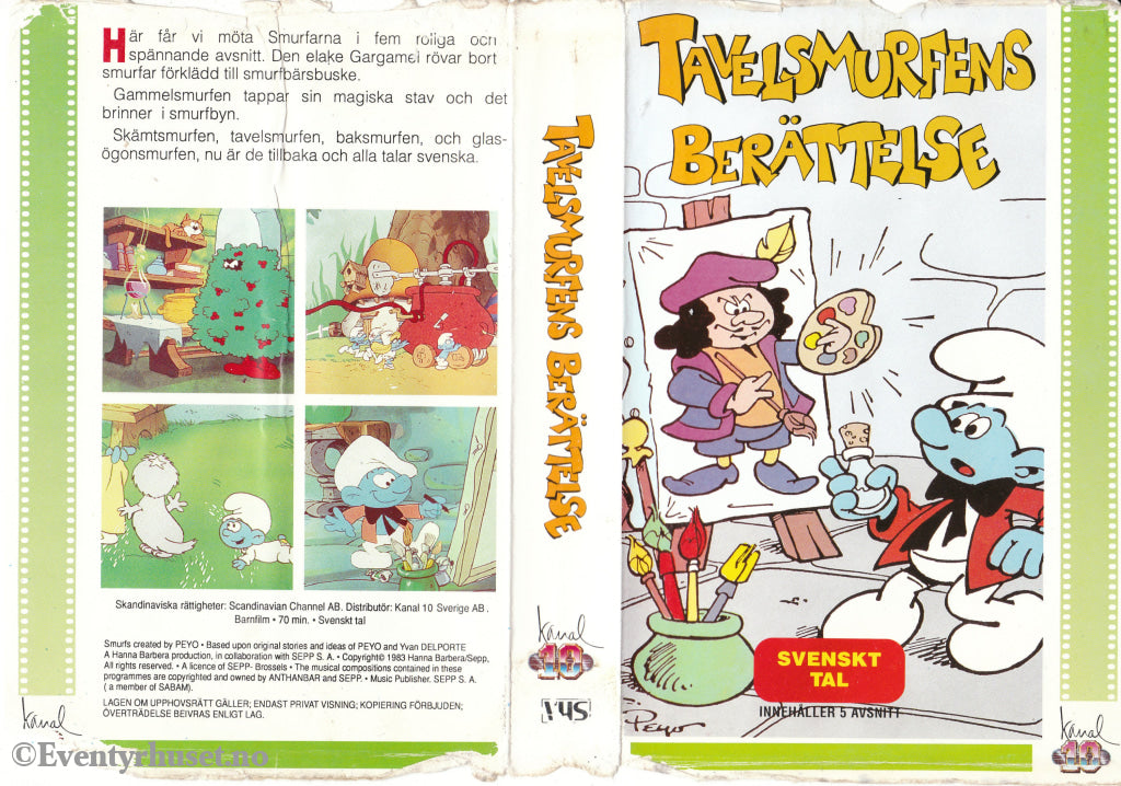 Download / Stream: Travelsmurfens Berättelse. Vhs Big Box. Swedish Dubbing.