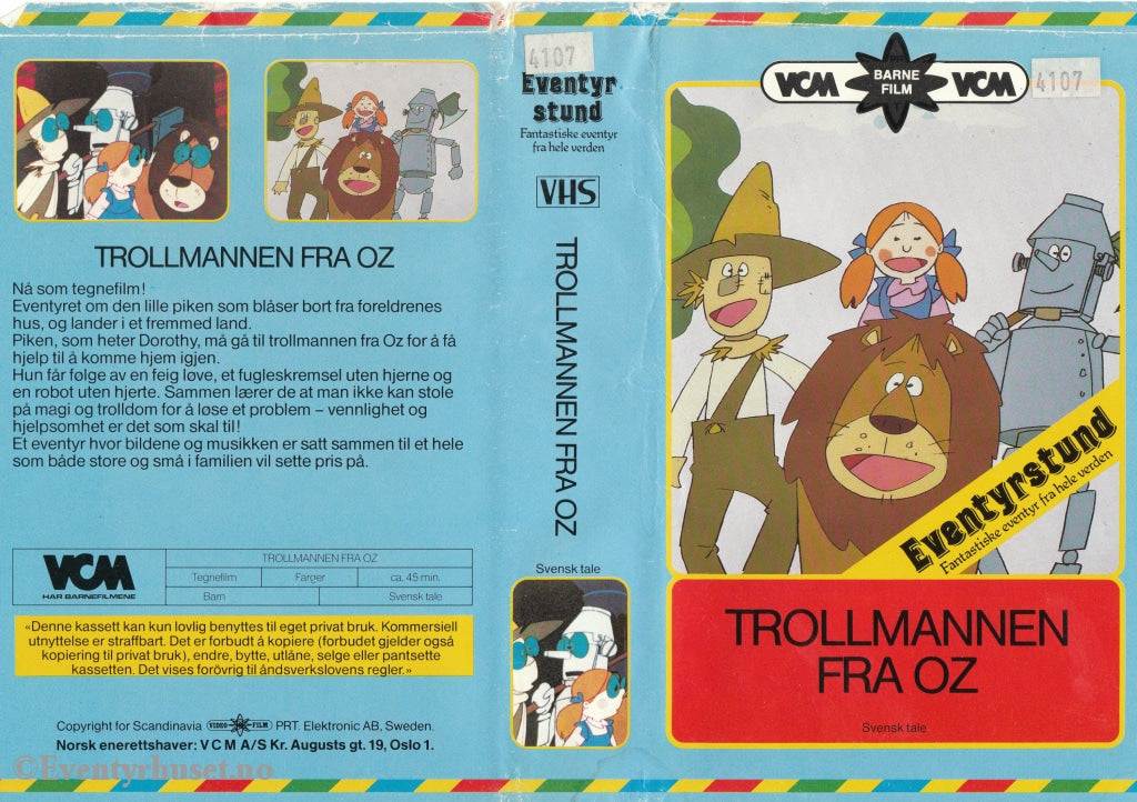Download / Stream: Trollmannen Fra Oz (Eventyrstund). Vhs Big Box. Norwegian Distribution Swedish