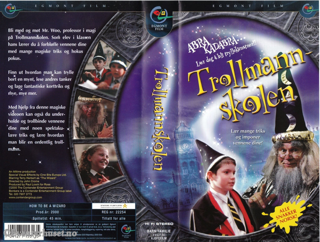 Download / Stream: Trollmannskolen. 2000. Vhs. Norwegian Dubbing. Vhs