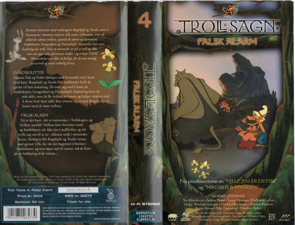 Download / Stream: Trollsagn. Vol. 4. Falsk alarm. 2003. VHS SB. Norwegian dubbing. VHS