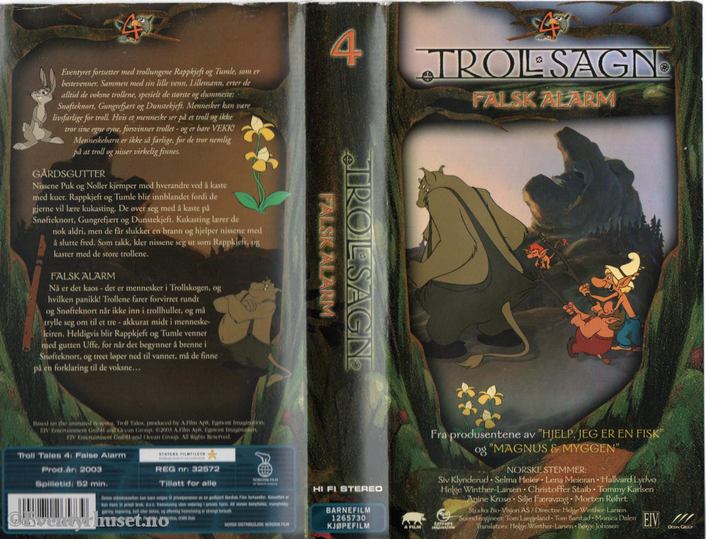 Download / Stream: Trollsagn. Vol. 4. Falsk alarm. 2003. VHS SB. Norwegian dubbing. VHS