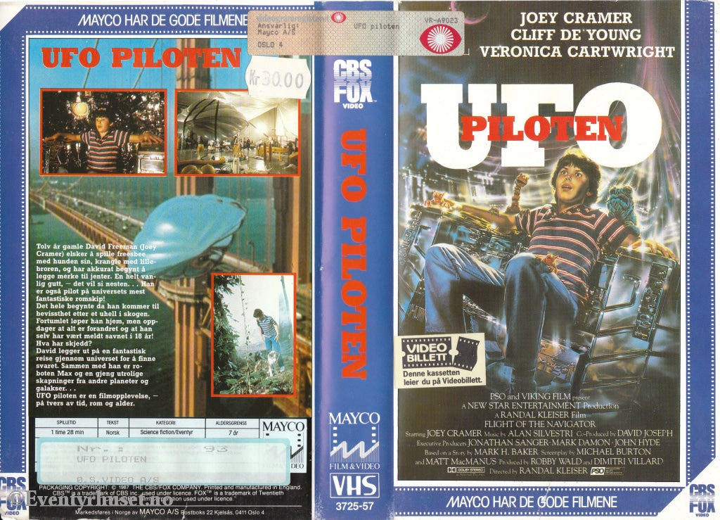 Download / Stream: Ufo Piloten. 1987. Vhs Big Box. Norwegian Subtitles.