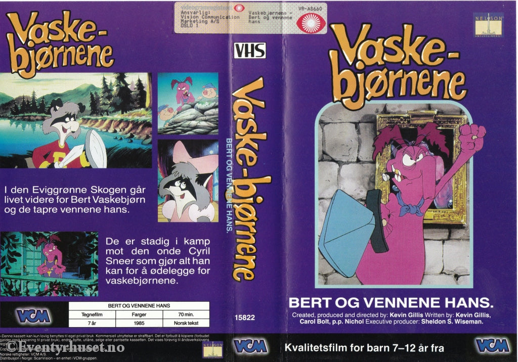 Download / Stream: Vaskebjørnene - Bert Og Vennene Hans. 1985. Vhs Big Box. Norwegian Subtitles.