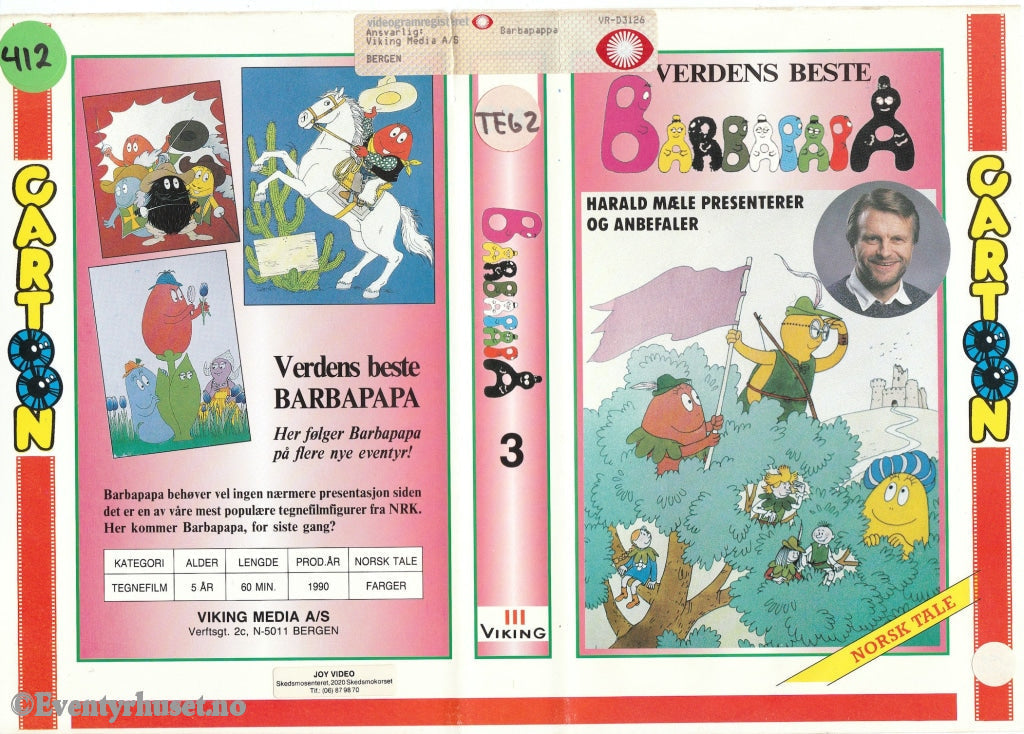 Download / Stream: Verdens Beste Barbapappa. 1990. Vhs Big Box. Norwegian Dubbing. Stream
