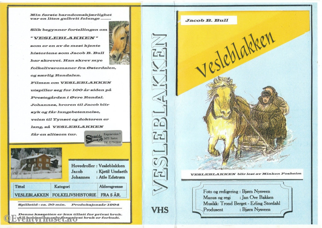 Download / Stream: Vesleblakken. Lest Av Minken Fossheim. 1994. Vhs Big Box. Norwegian.