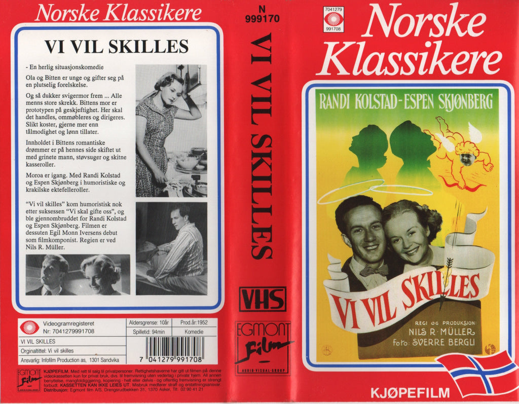 Download / Stream: Vi vi skilles. 1952. VHS SB. Norwegian. VHS