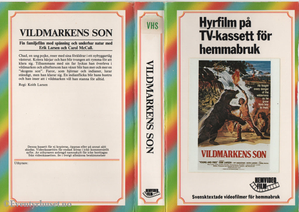 Download / Stream: Vildmarkens Son. 1979. VHS Big Box. Swedish subtitles. VHS