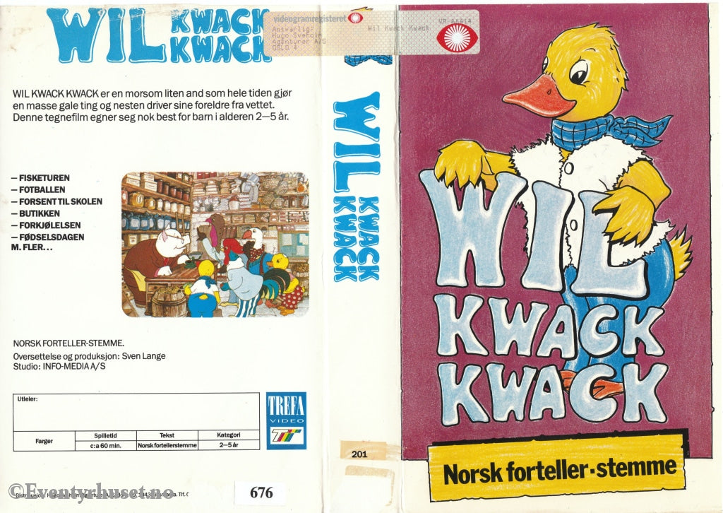 Download / Stream: Wil Kwack Kwack. Vol. 1. Vhs Big Box. Norwegian Dubbing.