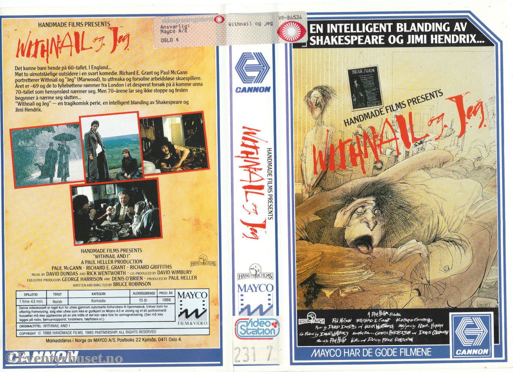 Download / Stream: Withnail Og Jeg. 1986. Vhs Big Box. Norwegian Subtitles.