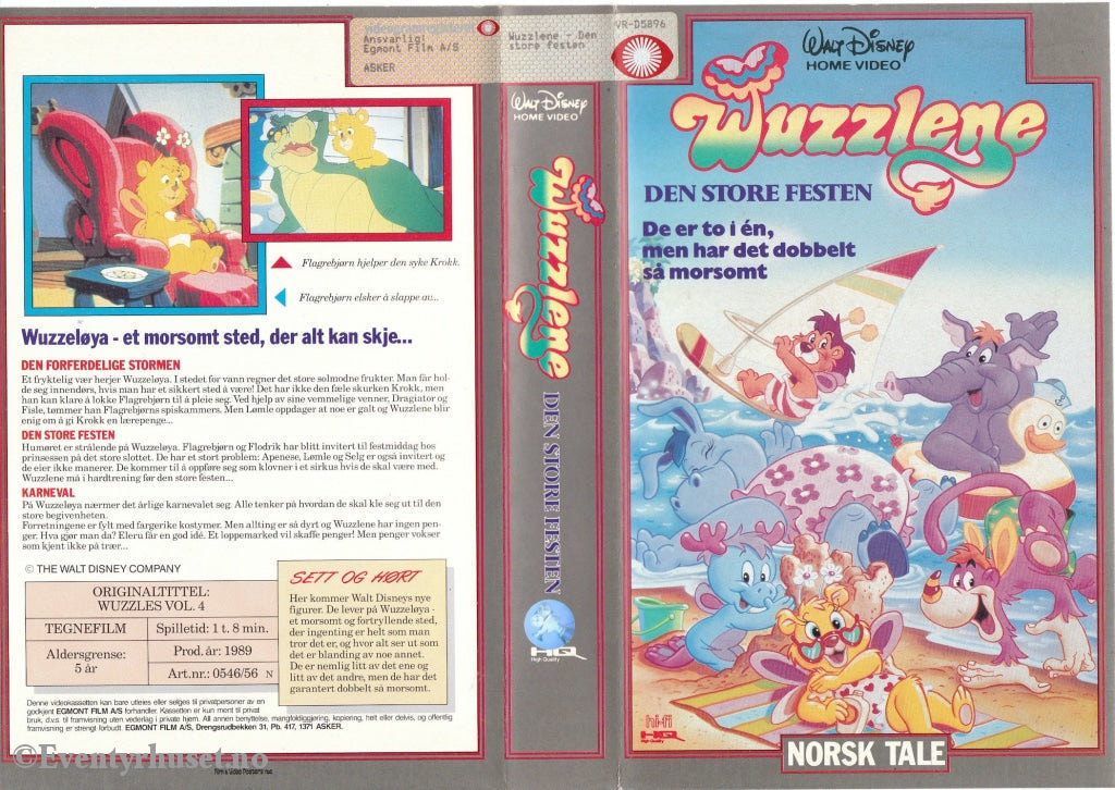 Download / Stream: Wuzzlene. Vol. 4. Den Store Festen. 1989. Vhs Big Box. Norwegian Dubbing.