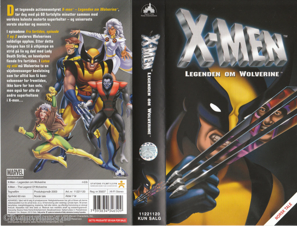 Download / Stream: X-Men. Legenden om Wolverine. 2003. VHS SB. Norwegian dubbing. VHS