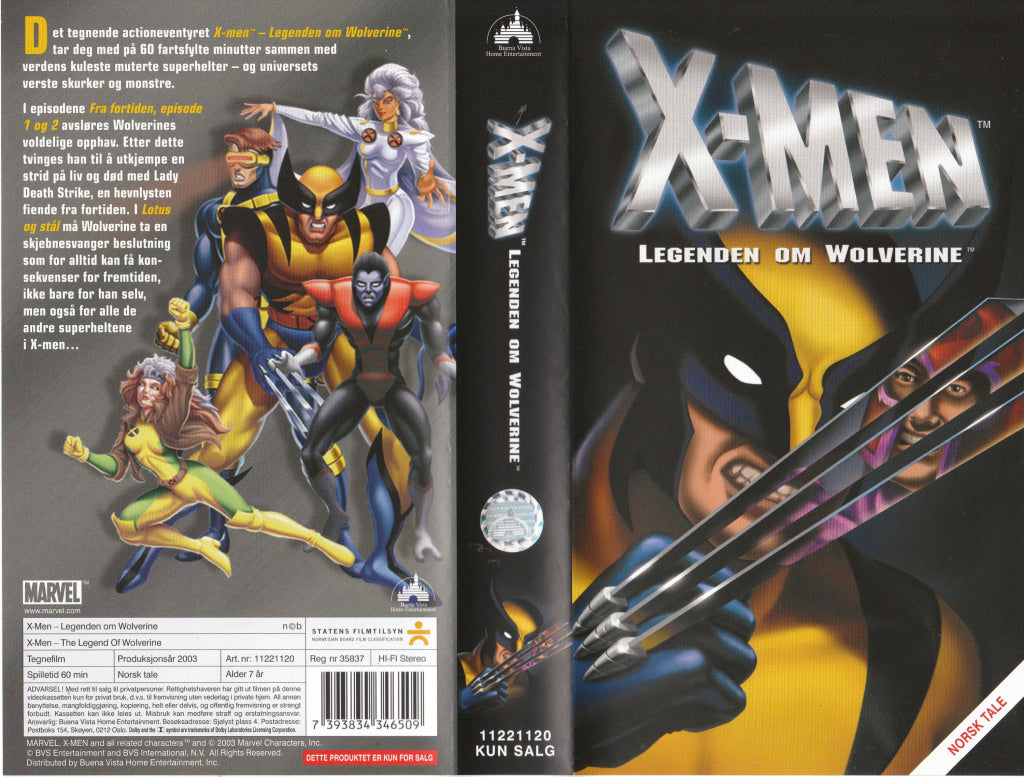 Download / Stream: X-Men. Legenden om Wolverine. 2003. VHS SB. Norwegian dubbing. VHS