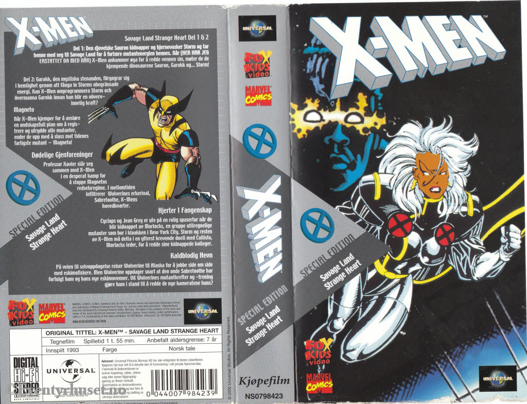 Download / Stream: X-Men. Savage Land / Strange Heart. 1993. VHS SB. Norwegian dubbing. VHS