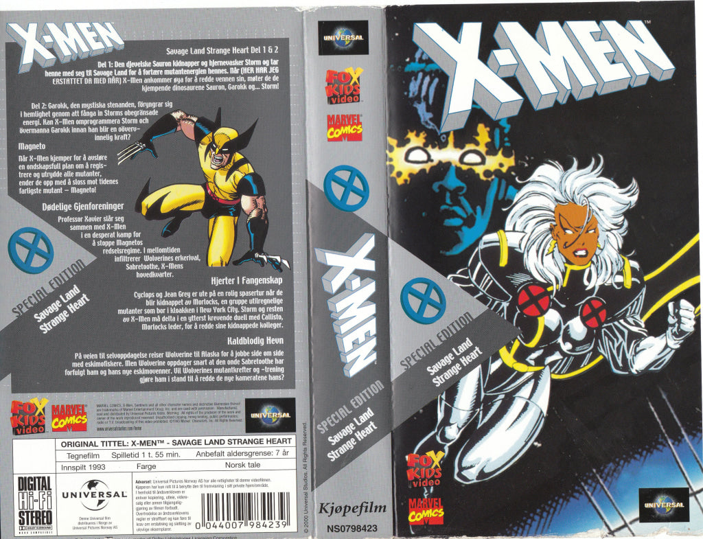 Download / Stream: X-Men. Savage Land / Strange Heart. 1993. VHS SB. Norwegian dubbing. VHS