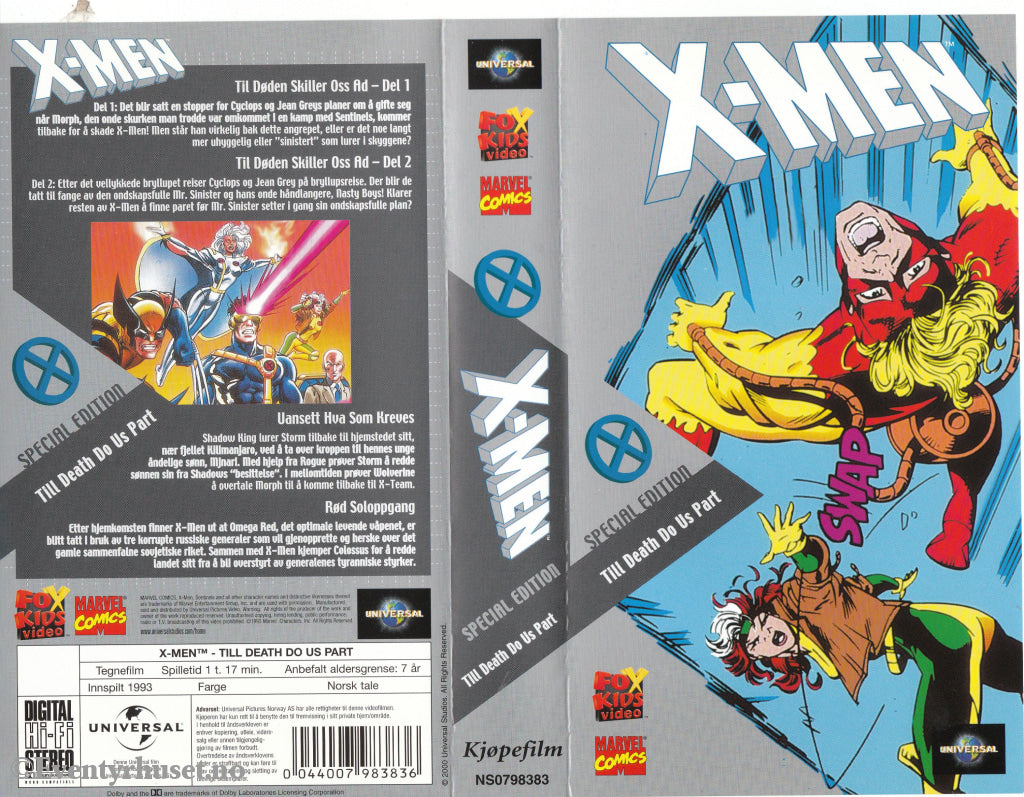 Download / Stream: X-Men. Till Death Do Us Part. 1993. VHS SB. Norwegian dubbing. VHS