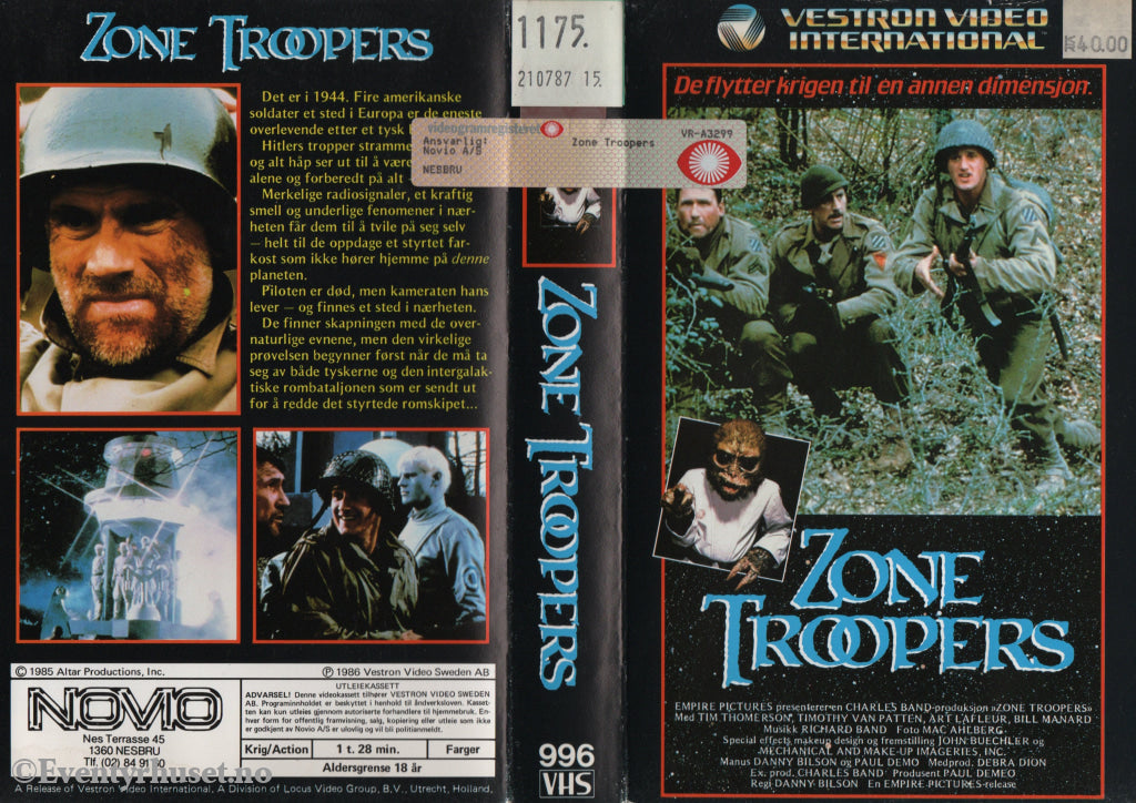 Download / Stream: Zone Troopers. 1985/86. VHS Big Box. Norwegian subtitles. VHS