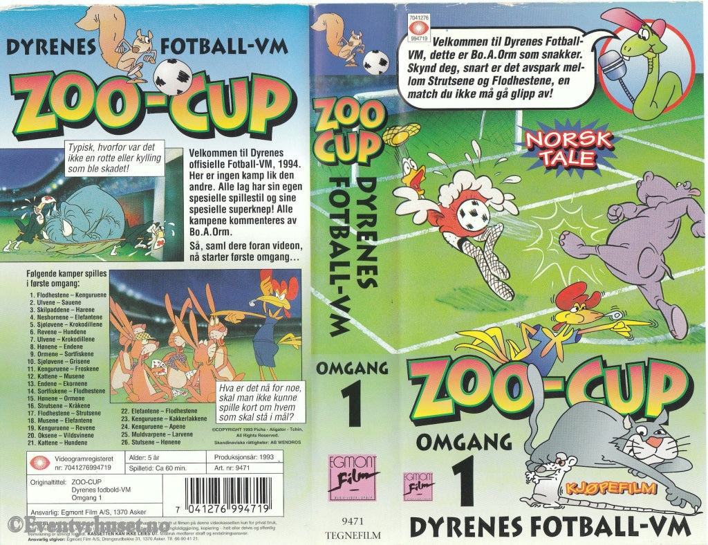 Download / Stream: Zoo Cup. Omgang 1. 1993. Vhs. Norwegian Dubbing. Vhs