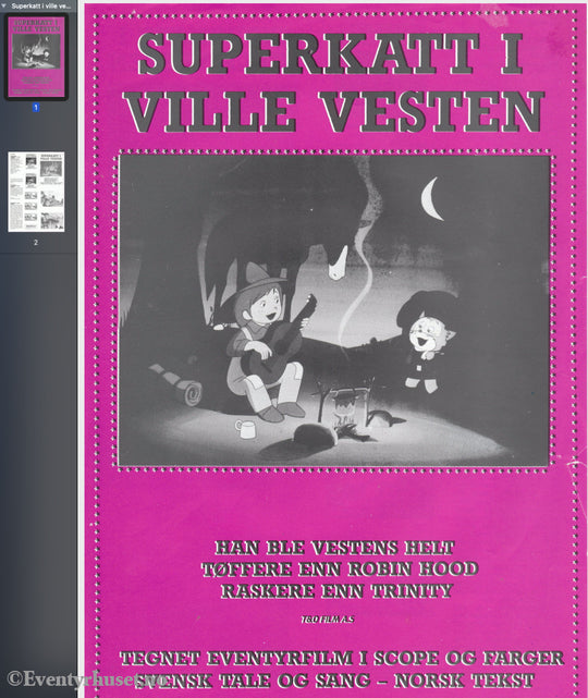 Download: Superkatt I Ville Vesten. Unik Brosjyre På 2 Sider Med Norsk Tekst (Vaskeseddel). Digital