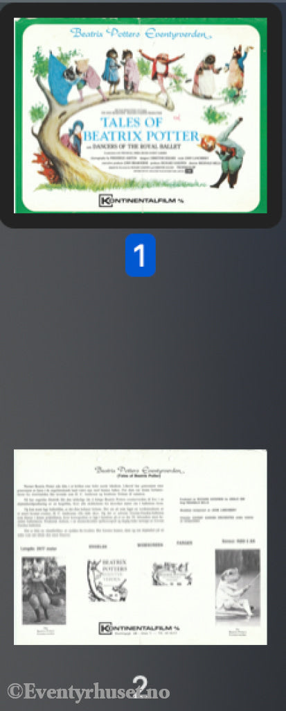 Download: Tales Of Beatrix Potter. Unik Brosjyre På 2 Sider Med Norsk Tekst (Vaskeseddel). Digital