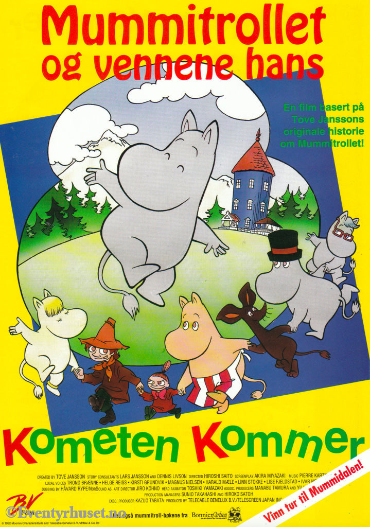 Download: Tove Jansson´s Mummitrollet - Kometen Kommer. Unik Brosjyre På 2 Sider Med Norsk Tekst