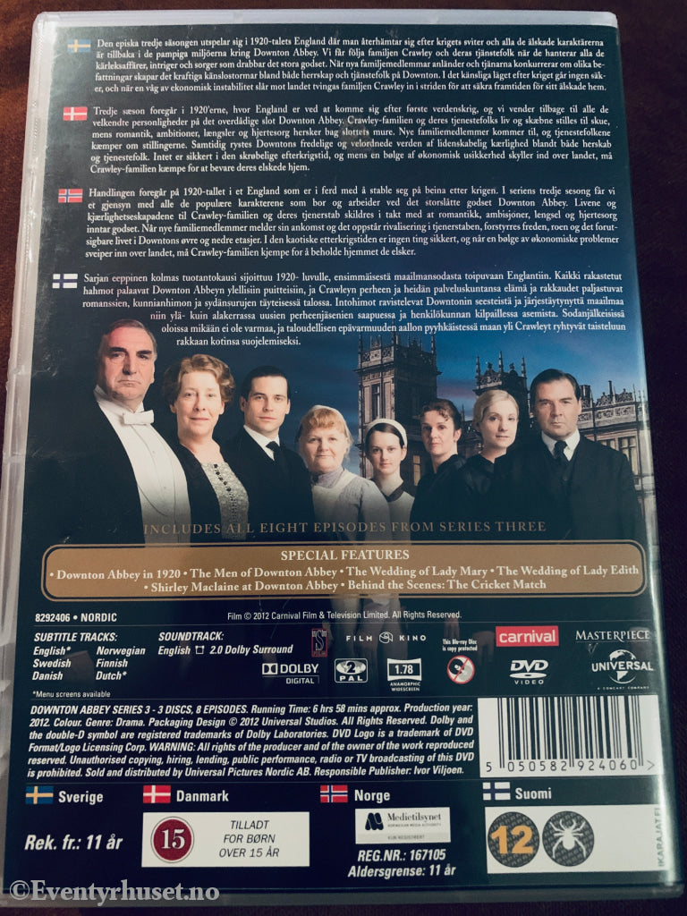 Downton Abbey: Series Three. DVD.