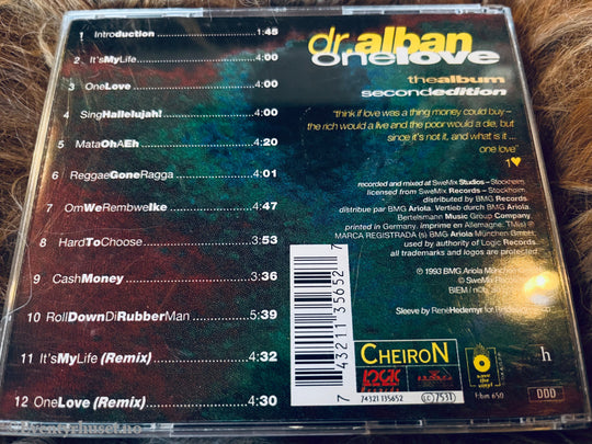 Dr. Alban. One Love The Album. Second Edition. 1993. CD.