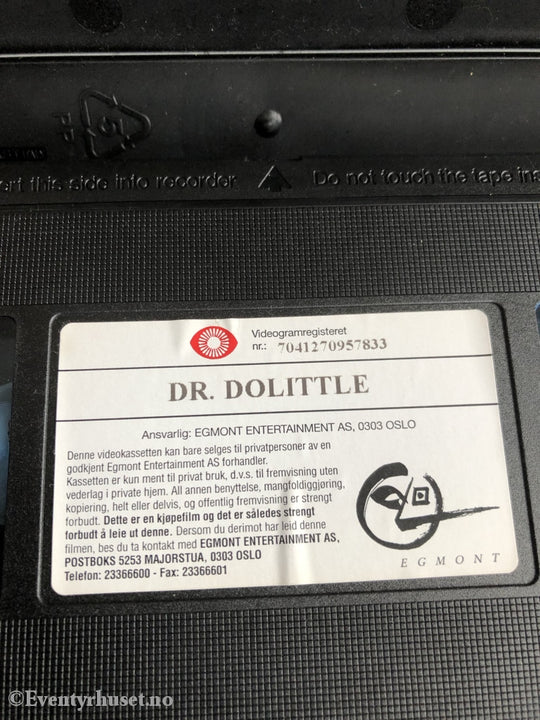 Dr. Dolittle. 1998. Vhs. Vhs