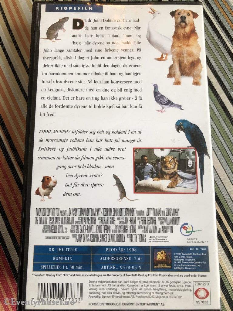 Dr. Dolittle. 1998. Vhs. Vhs