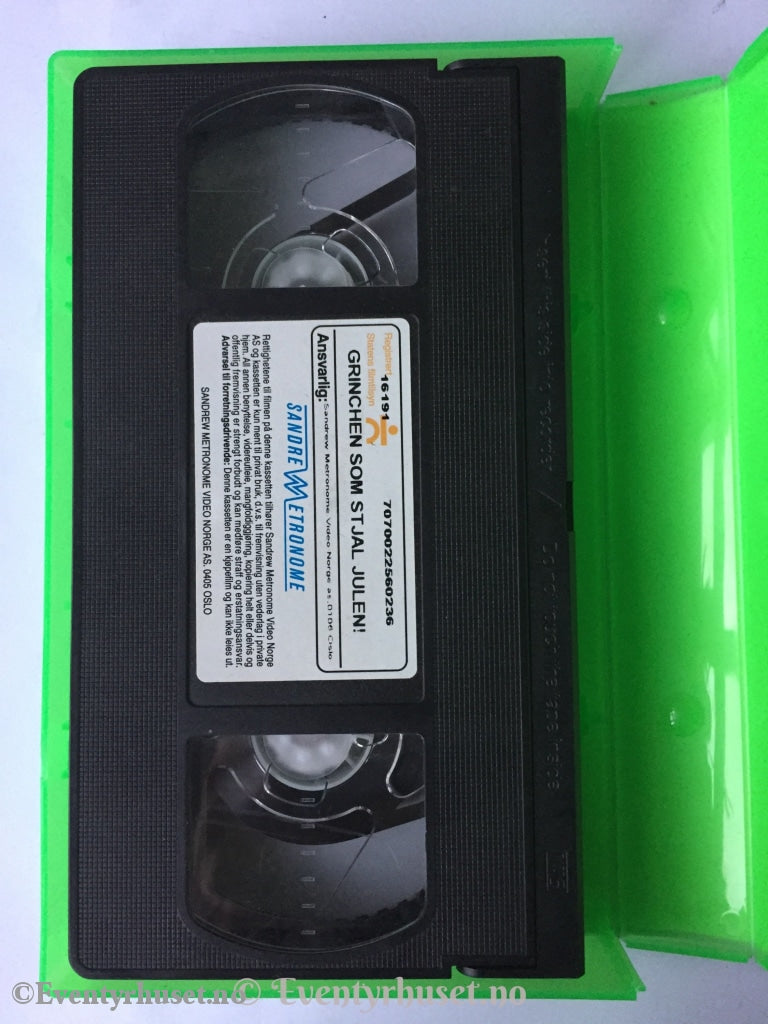 Dr. Seuss Grinchen Som Stjal Julen! 1999. Vhs. Vhs