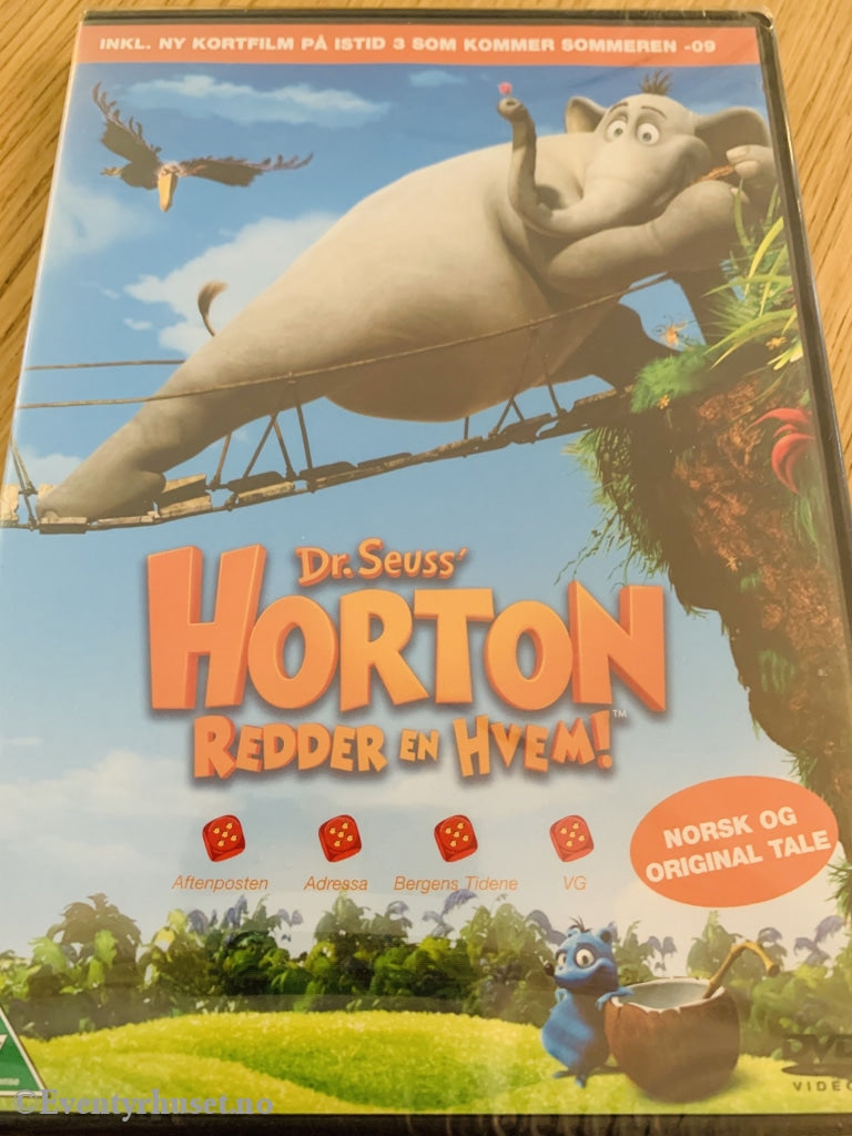 Dr. Seuss Horton Redder En Hvem! 2008. Dvd Ny I Plast!