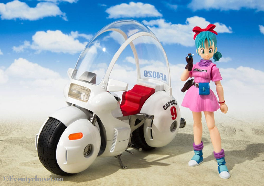 Dragon Ball S.H. Figuarts Vehicle with Figure Bulma’s Motorcycle Hoipoi Capsule No. 9 17 cm Manga & Anime