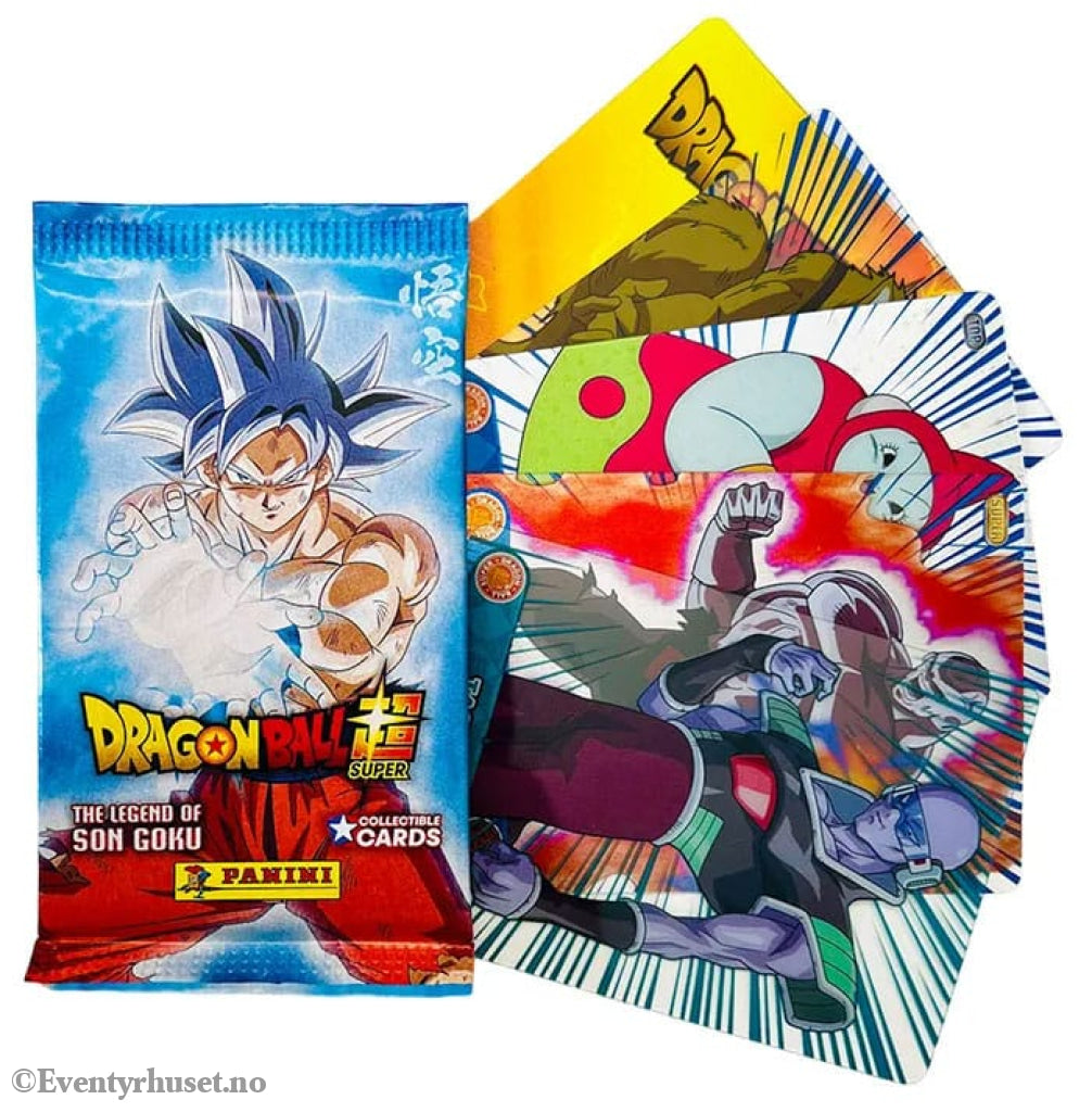Dragon Ball Super - The Legend of Son Goku Trading Cards Flow Packs. 1 new unopened package. Klistremerkealbum
