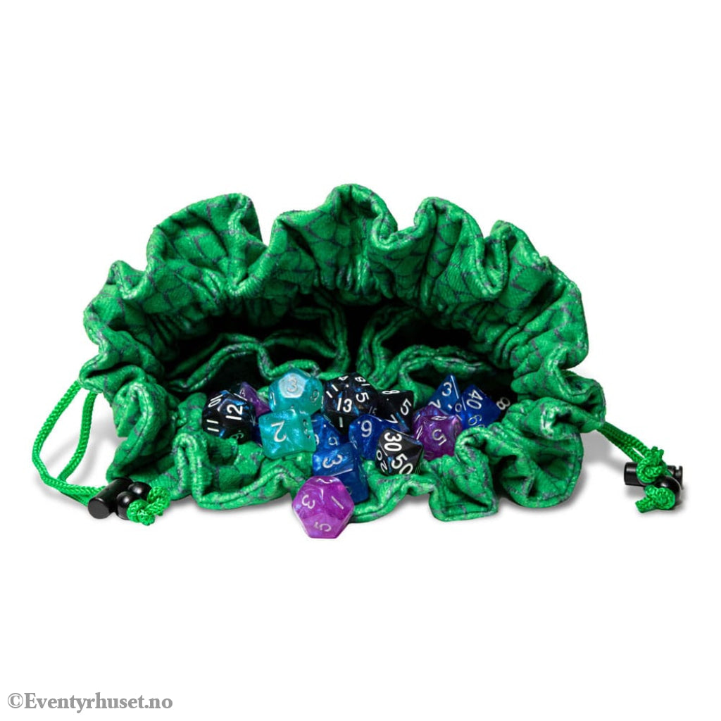 Dragon Storm Dice bag with compartments Green Dragon Scales Games