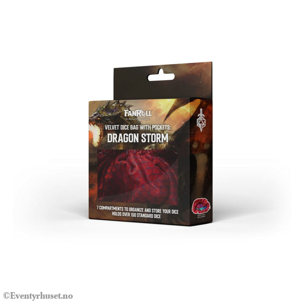 Dragon Storm Dice bag with compartments Red Dragon Scales Games