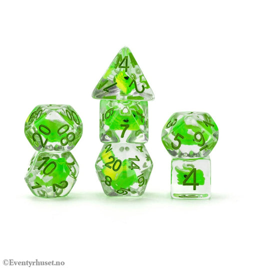 Dragon Storm Inclusion Dice Set Green Dragon (7) Games