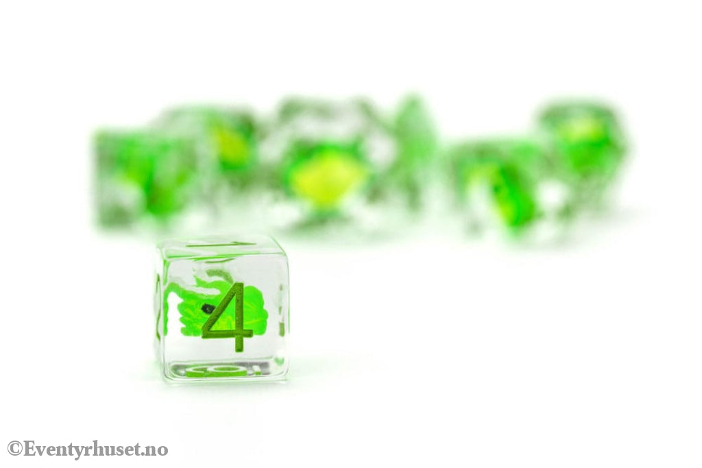 Dragon Storm Inclusion Dice Set Green Dragon (7) Games