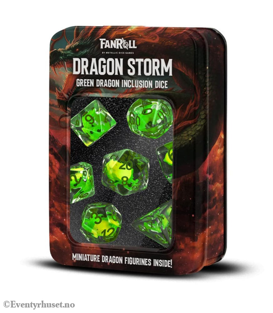 Dragon Storm Inclusion Dice Set Green Dragon (7) Games