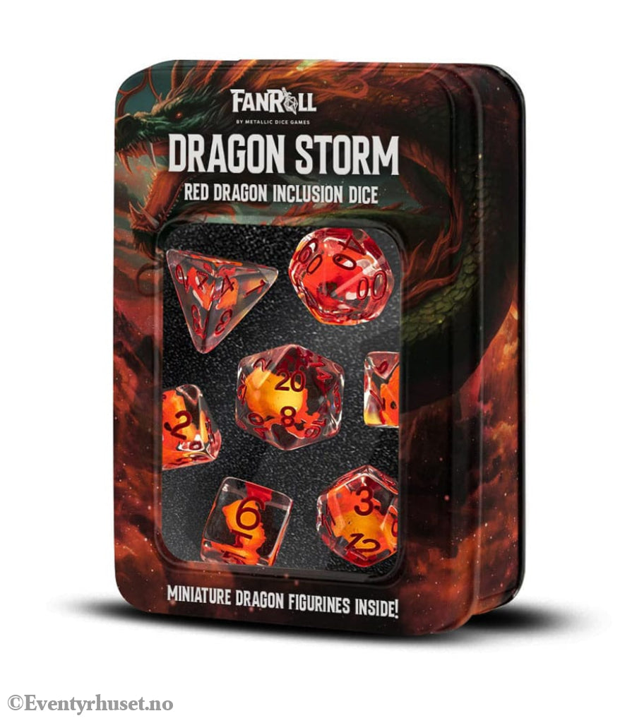 Dragon Storm Inclusion Dice Set Red Dragon (7) Games