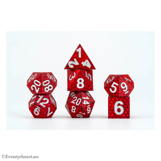 Dragon Storm Sharp Edge Silicone Dice Set Red Dragon Scales (7) Games