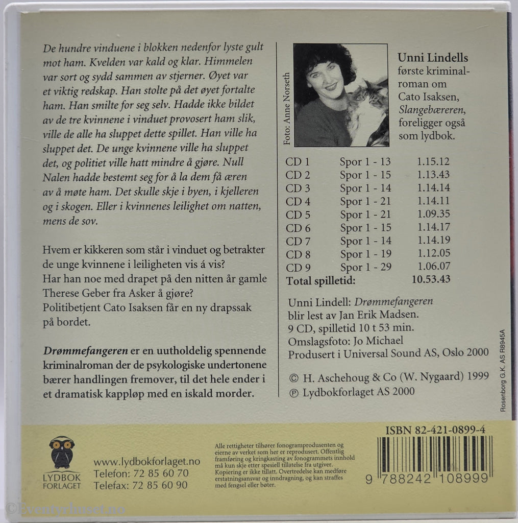 Drømmefangeren – Unni Lindell . Lydbok på CD.