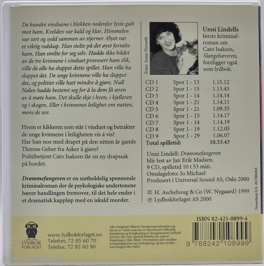 Drømmefangeren – Unni Lindell . Lydbok på CD.