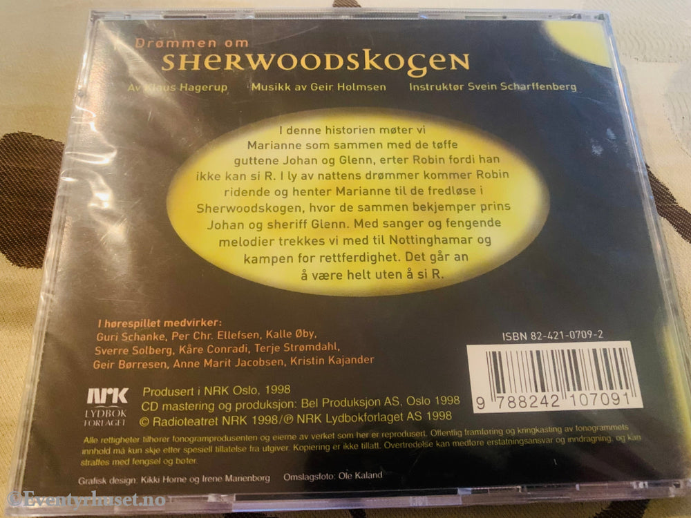 Drømmen Om Sherwoodskogen. Hørespill Fra Lørdagsbarnetimen (Nrk). 1998. Cd. Ny I Plast! Lydbok