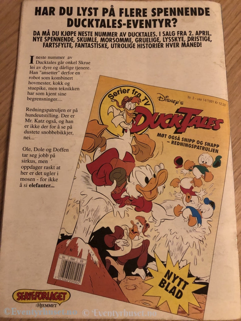 Ducktales 1991/02. Nytt Blad! Tegneserieblad