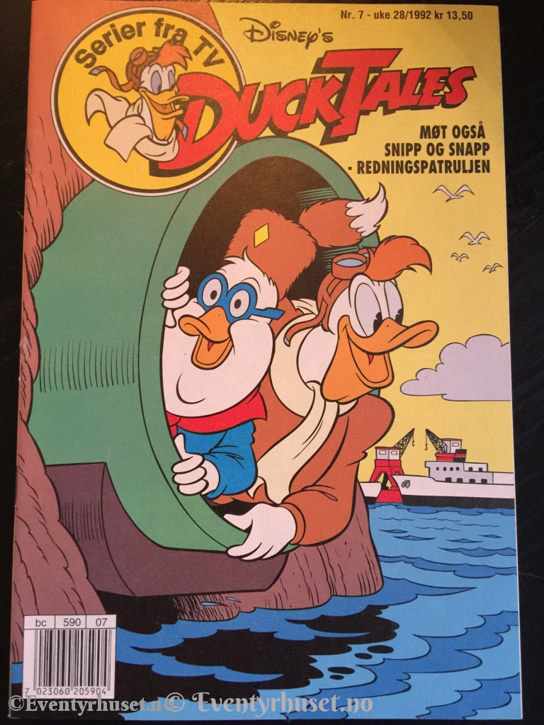 Ducktales 1992/07. Vf-. Tegneserieblad